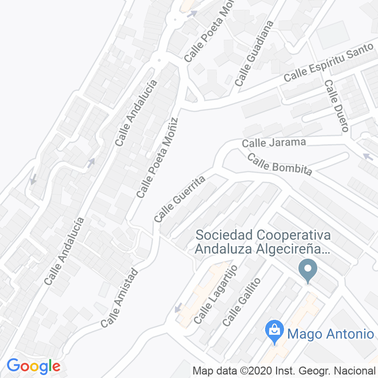Código Postal calle Guerrita en Algeciras
