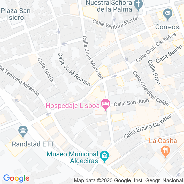 Código Postal calle Interprete, Del en Algeciras