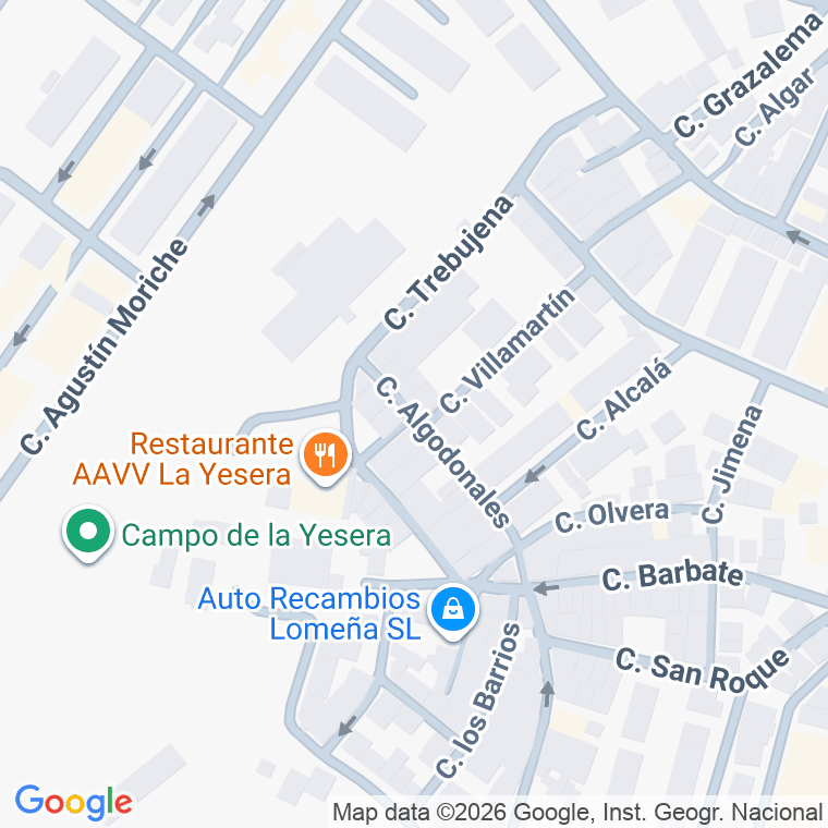 Código postal de Vejer en Algeciras