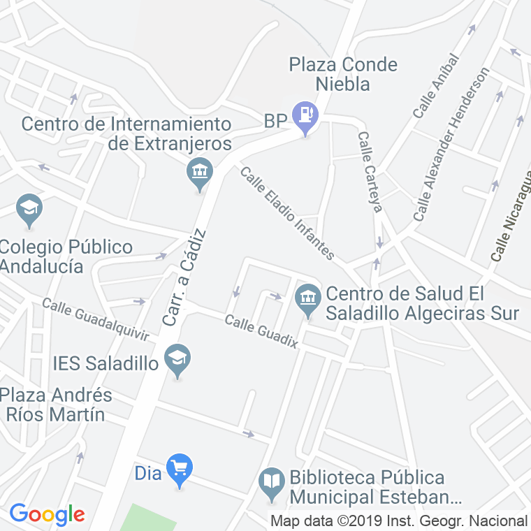 Código Postal calle Donato Millan en Algeciras