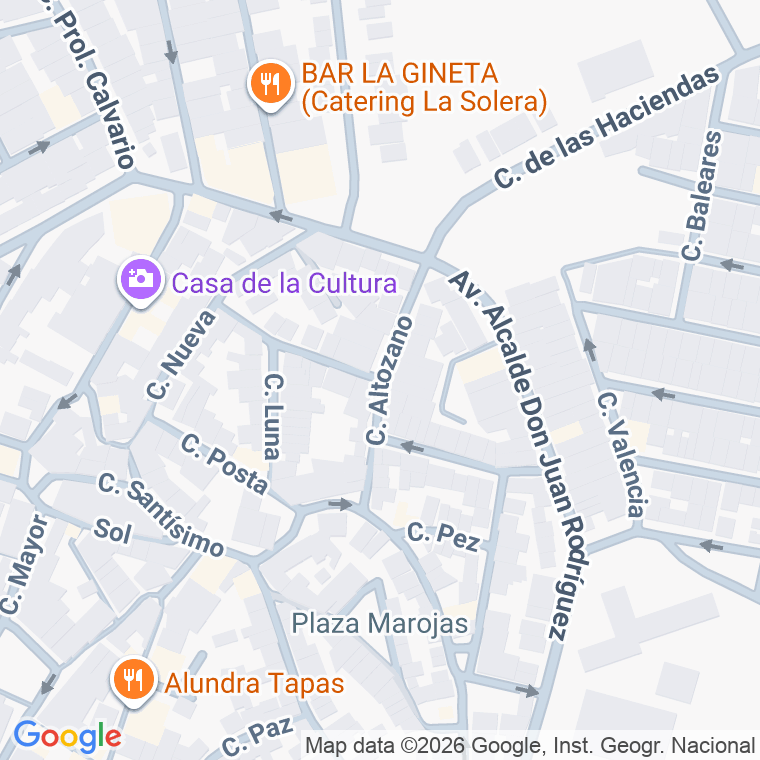 Código postal de Calle Altozano en Barrios (los)