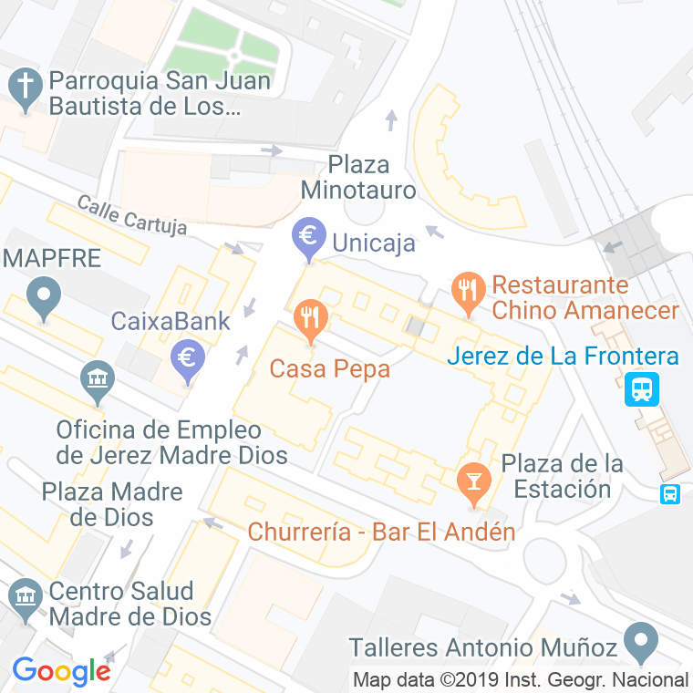 Código Postal calle Anibal Gonzalez en Jerez de la Frontera