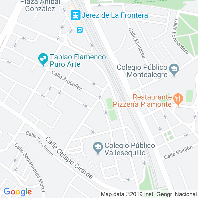 Código Postal calle Arguelles en Jerez de la Frontera