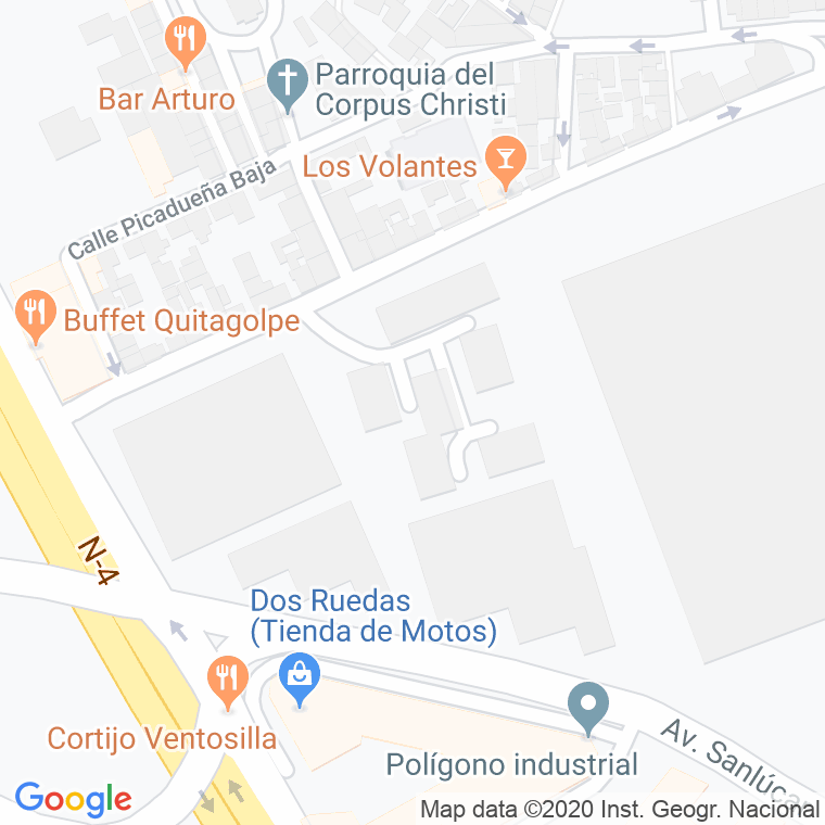 Código Postal calle Barriada Pio Xii en Jerez de la Frontera