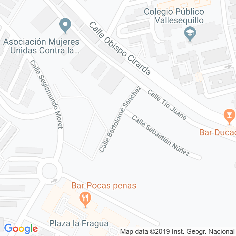 Código Postal calle Bartolome Sanchez en Jerez de la Frontera