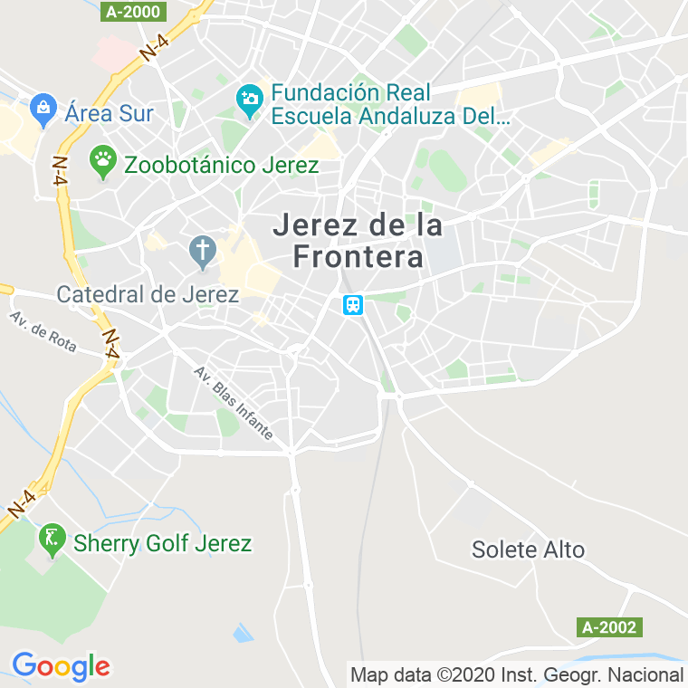 Código Postal calle Caridad en Jerez de la Frontera