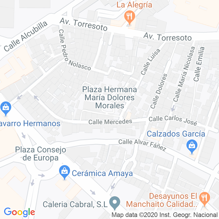 Código Postal calle Hermana Maria Dolores, plaza en Jerez de la Frontera