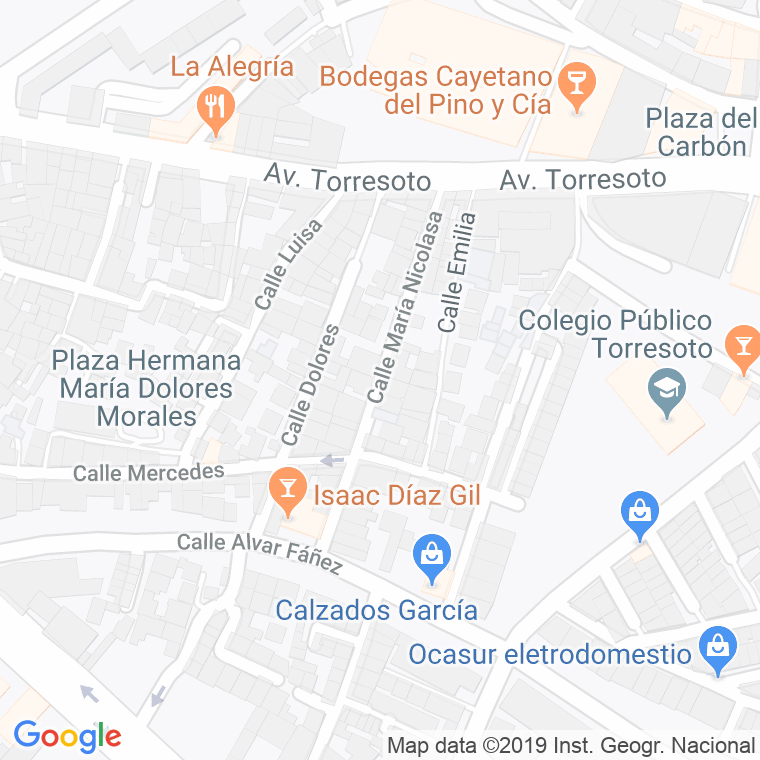Código Postal calle Maria Nicolasa en Jerez de la Frontera