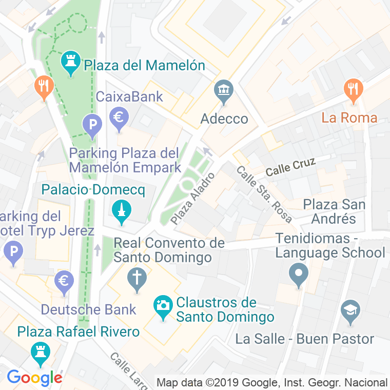 Código Postal calle Aladro, plaza en Jerez de la Frontera