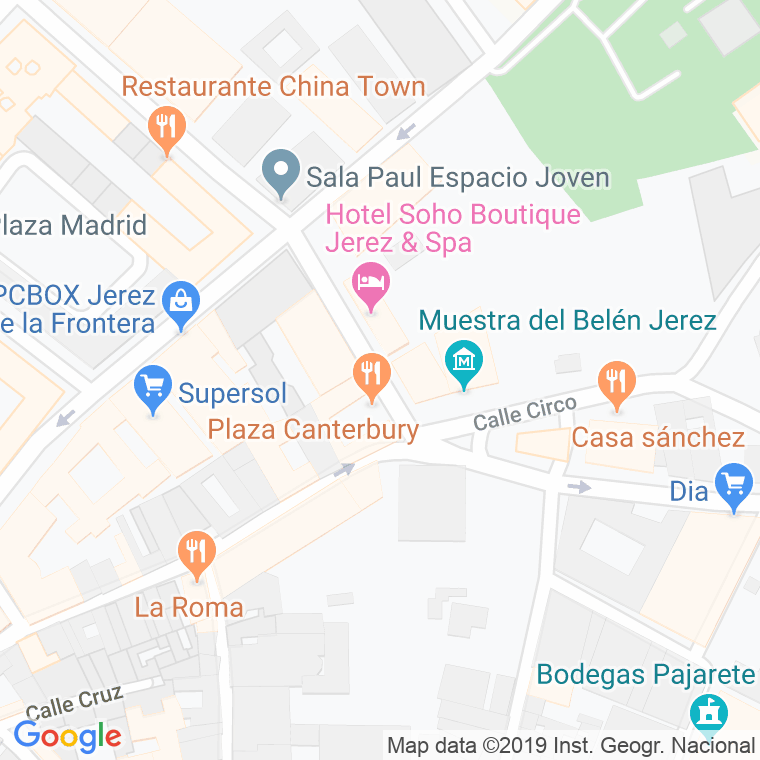 Código Postal calle Nuño De Cañas en Jerez de la Frontera