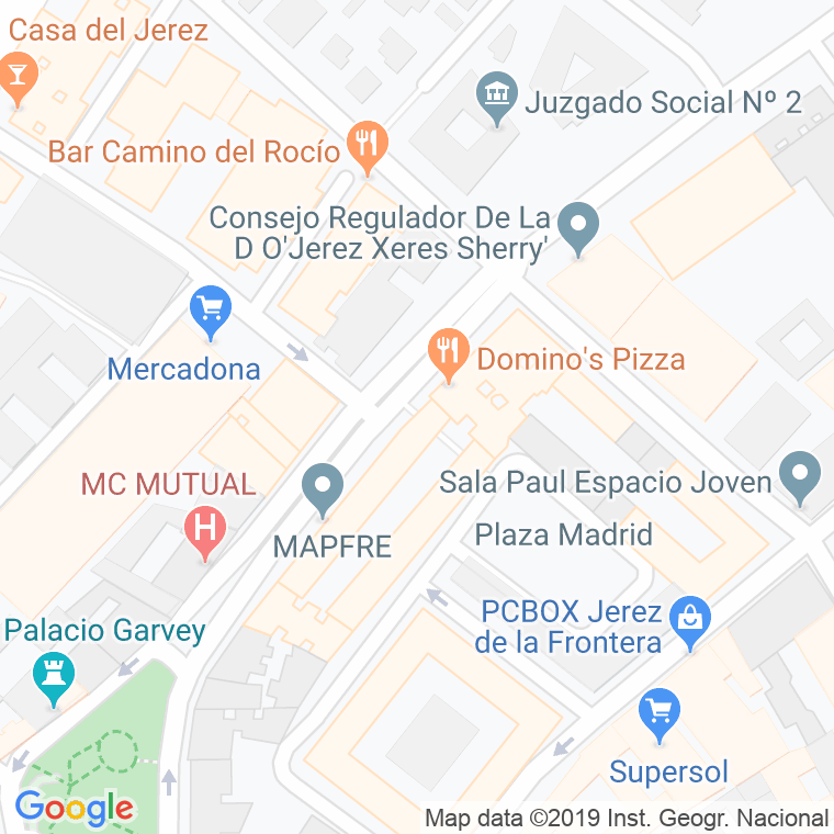Código Postal calle Puerta De Sevilla en Jerez de la Frontera