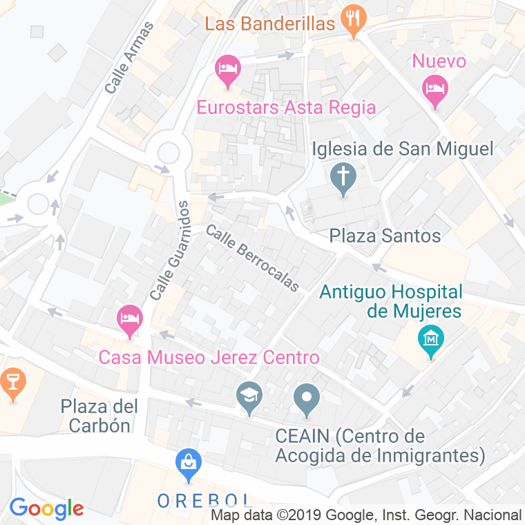 Código Postal calle Berrocalas en Jerez de la Frontera