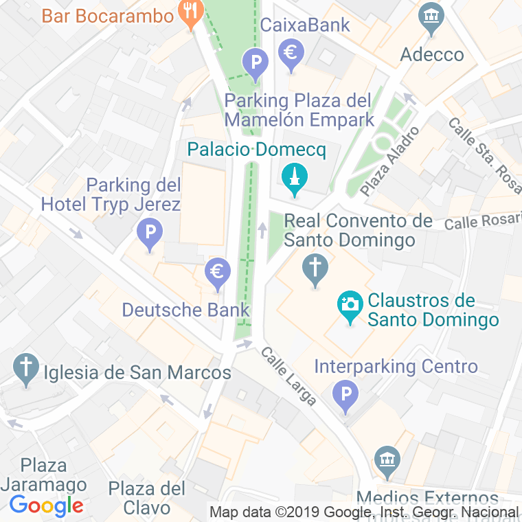 Código Postal calle Cristina, alameda en Jerez de la Frontera