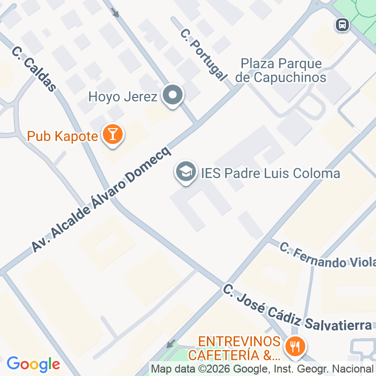Código postal de Padre Luis Coloma, De, Plaza en Jerez de la Frontera