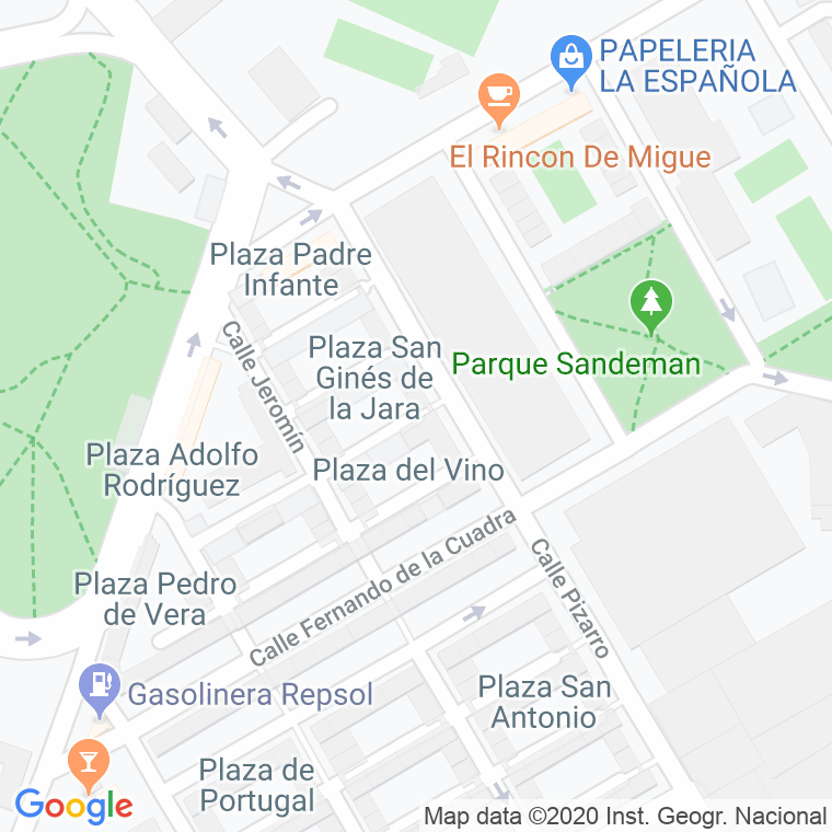Código Postal calle Barriada De Viña San Gines en Jerez de la Frontera
