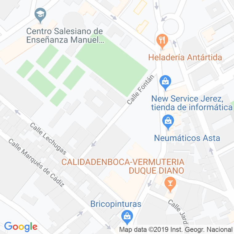 Código Postal calle Fontan en Jerez de la Frontera