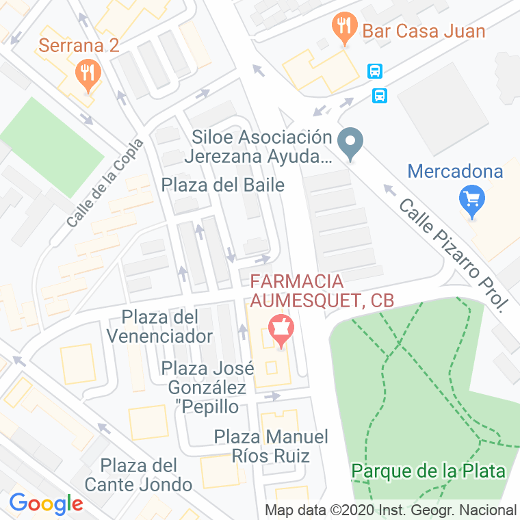 Código Postal calle Liviana en Jerez de la Frontera