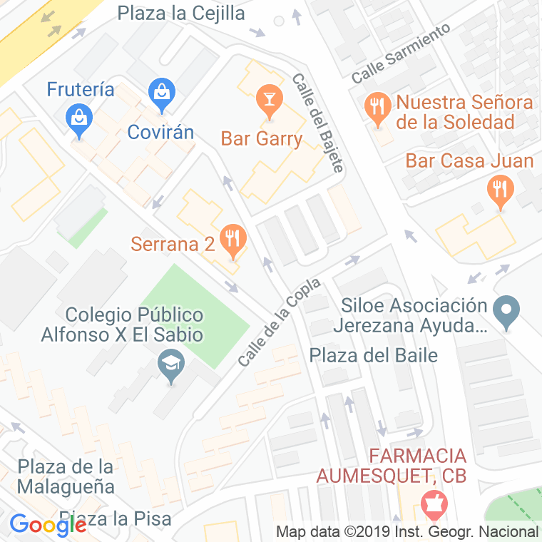 Código Postal calle Manzanilla, De La, avenida en Jerez de la Frontera