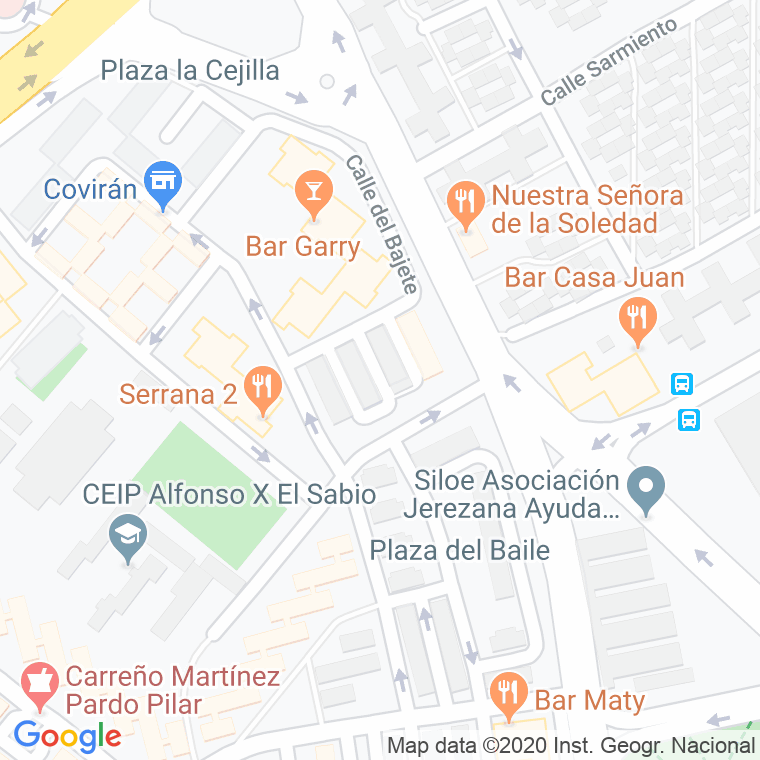 Código Postal calle Mirabra en Jerez de la Frontera