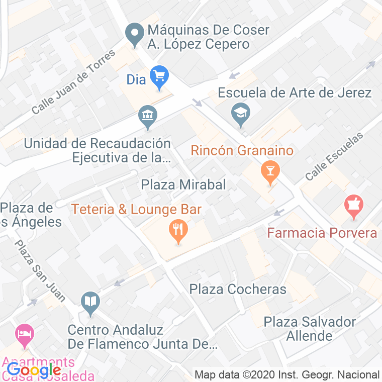 Código Postal calle Miraval, plaza en Jerez de la Frontera