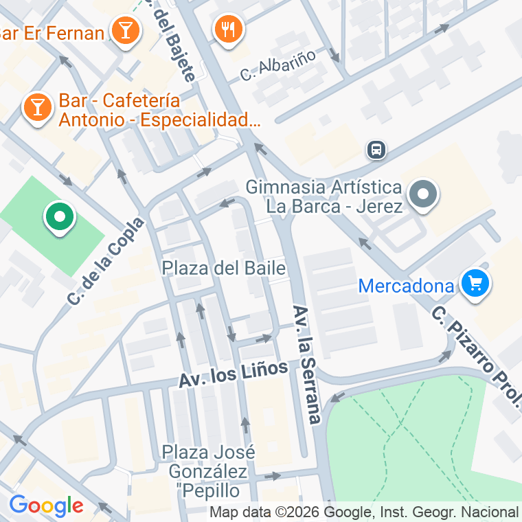 Código postal de Zorongo en Jerez de la Frontera