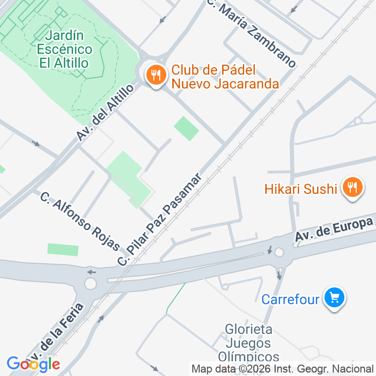 Código postal de Calle Pilar Paz Pasamar en Jerez de la Frontera