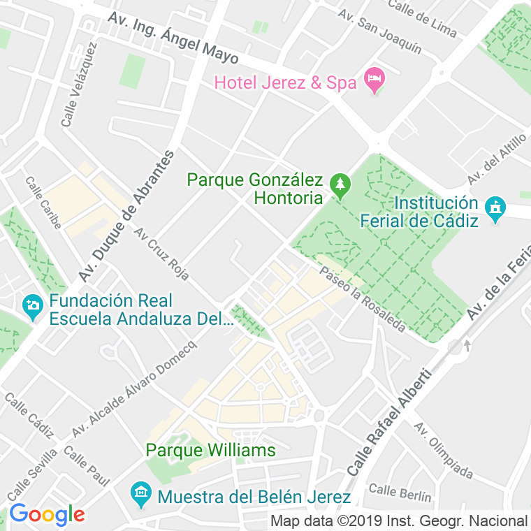 Código Postal calle Alcalde Alvaro Domecq, avenida (Pares Del 12 Al Final) en Jerez de la Frontera
