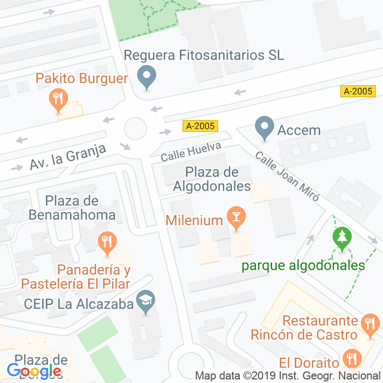 Código Postal calle Algodonales, plaza en Jerez de la Frontera