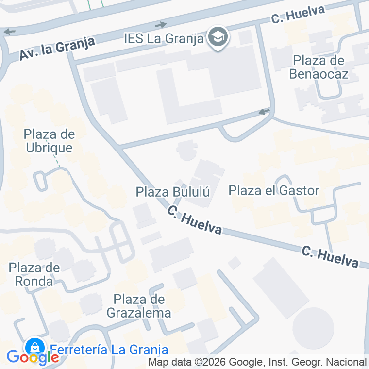 Código postal de Bululu, Plaza en Jerez de la Frontera