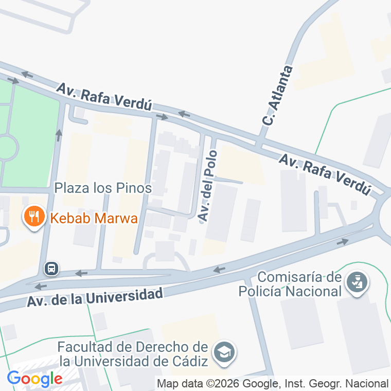 Código postal de Hacienda el Polo en Jerez de la Frontera