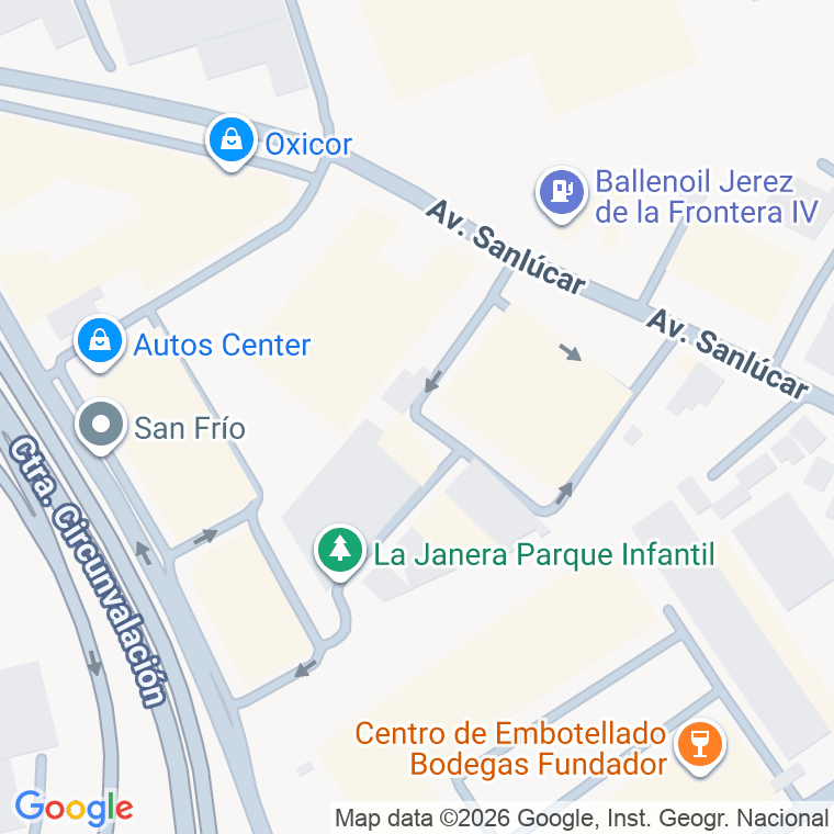 Código postal de Poligono Autopista en Jerez de la Frontera
