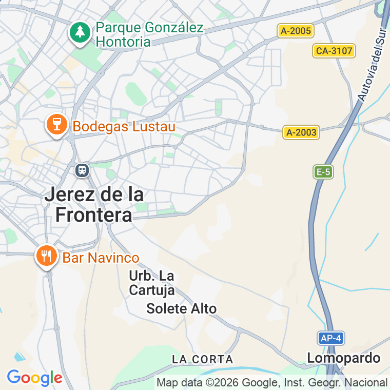 Código postal de Calle Algatocin en Jerez de la Frontera