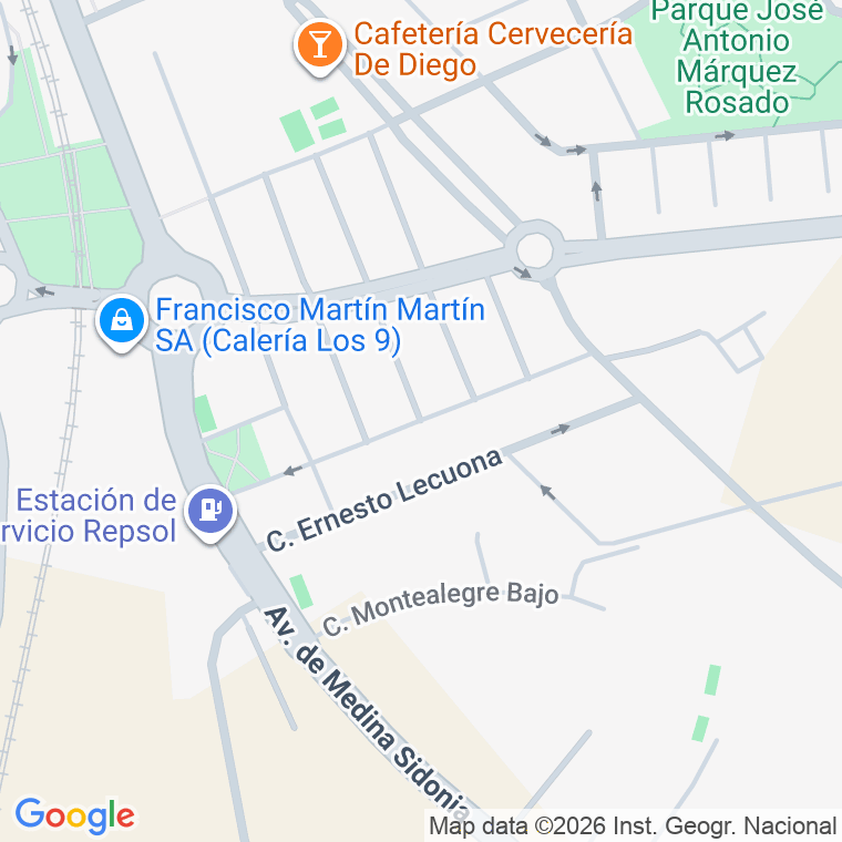 Código postal de Calle Manuel Fdez Caballero en Jerez de la Frontera