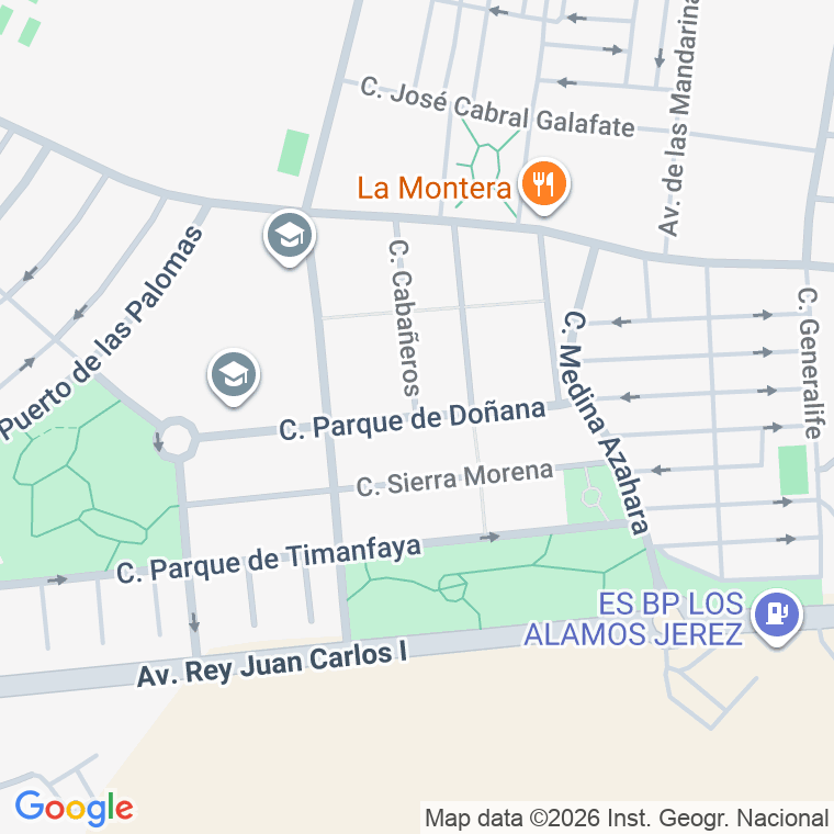 Código postal de Calle Parque de Doñana en Jerez de la Frontera