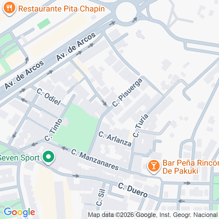 Código postal de Calle Pisuerga en Jerez de la Frontera