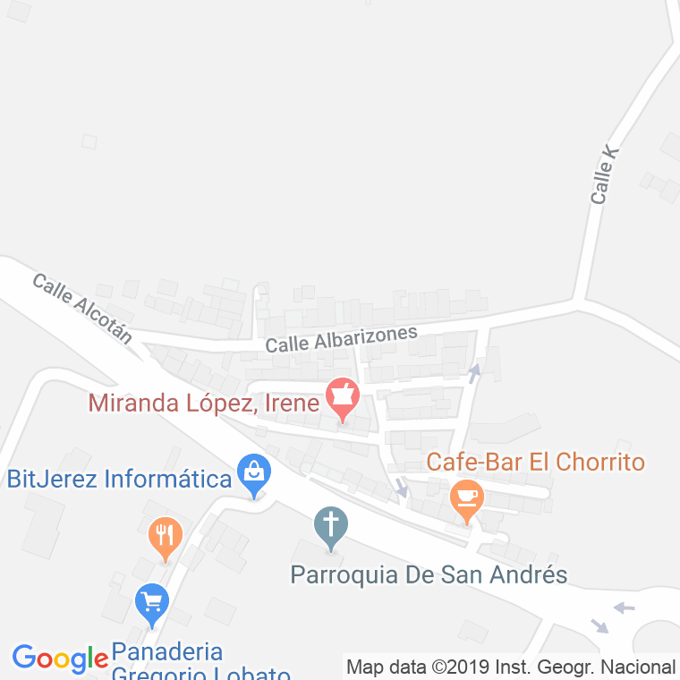 Código Postal calle Albarizones en Jerez de la Frontera