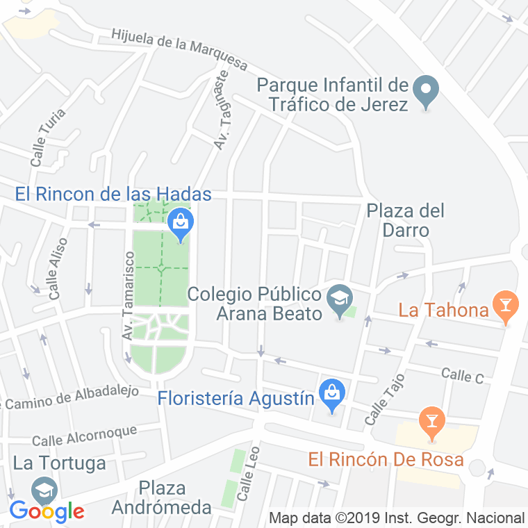 Código Postal calle Alerce en Jerez de la Frontera