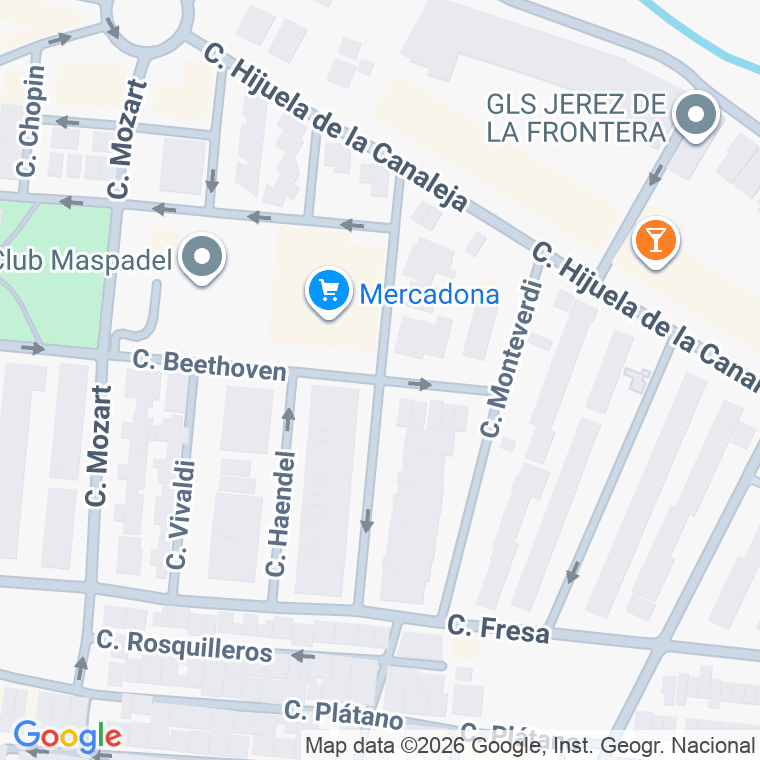Código postal de Bach en Jerez de la Frontera