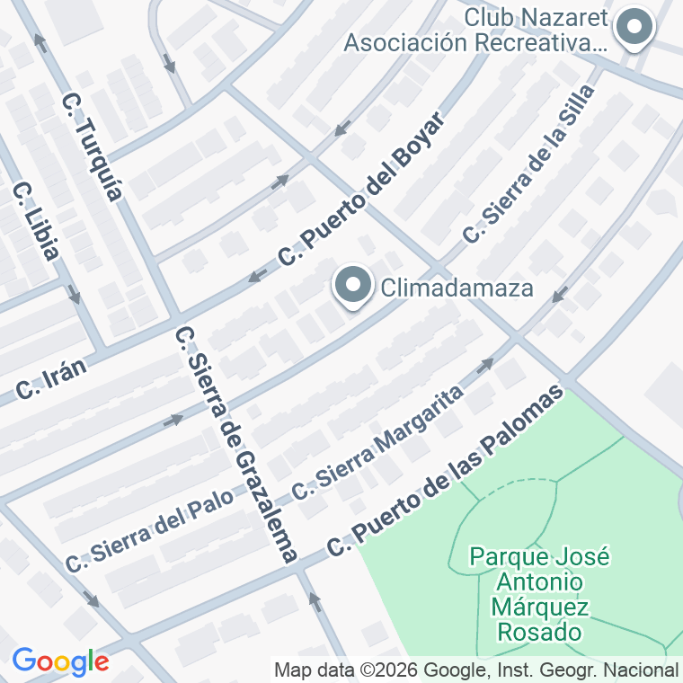 Código postal de Manga de Villaluenga en Jerez de la Frontera