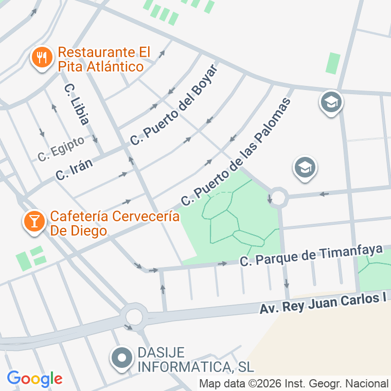Código postal de Puerto de las Palomas en Jerez de la Frontera