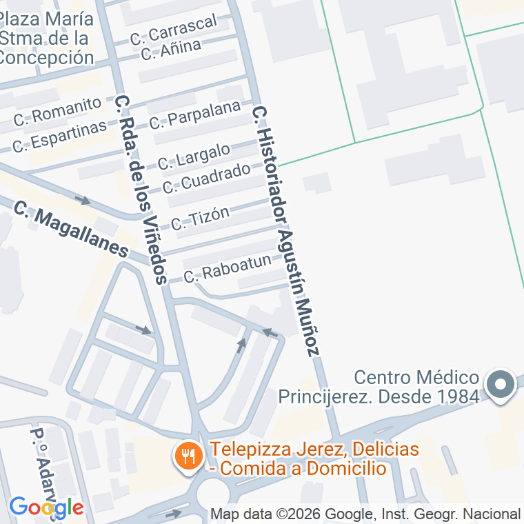 Código postal de Raboatun en Jerez de la Frontera