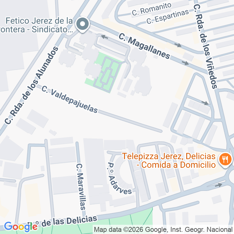 Código postal de Valdepajuelas en Jerez de la Frontera