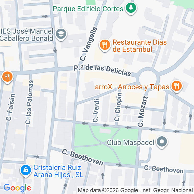 Código postal de Verdi en Jerez de la Frontera
