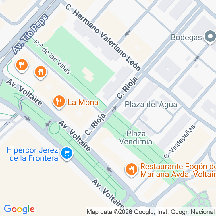 Código postal de Paseo Viñas (de Las) en Jerez de la Frontera