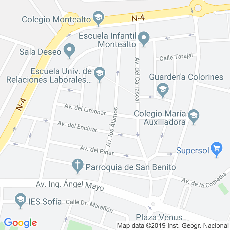 Código Postal calle Alamos, De Los, avenida en Jerez de la Frontera