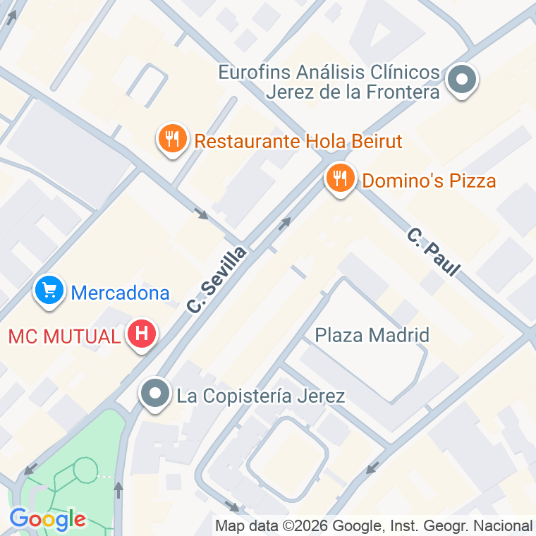 Código postal de Calle Manos Unidas en Jerez de la Frontera