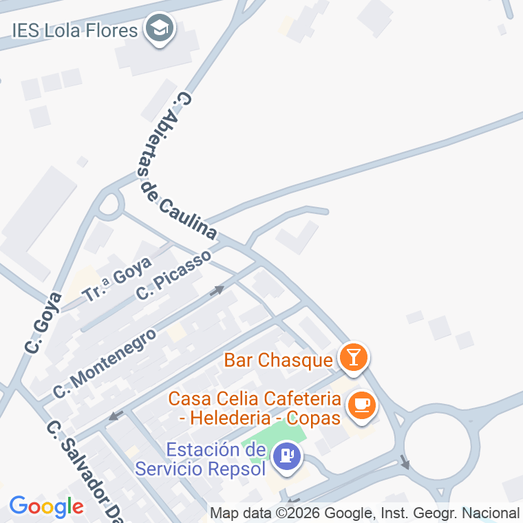 Código postal de Lugar Abiertas de Caulina en Jerez de la Frontera