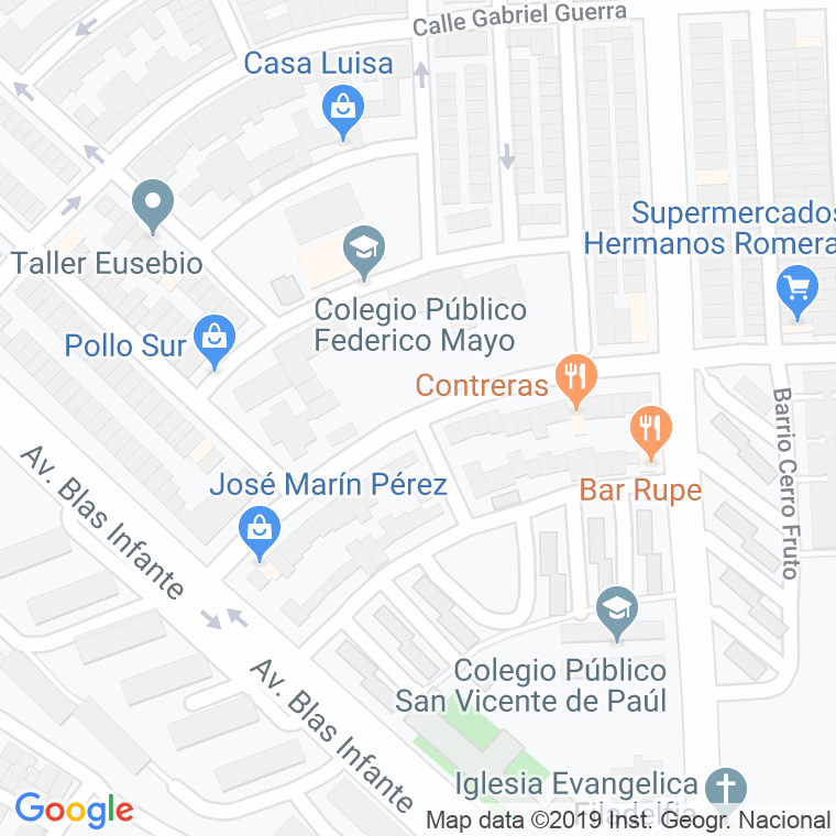Código Postal calle Almogabar en Jerez de la Frontera