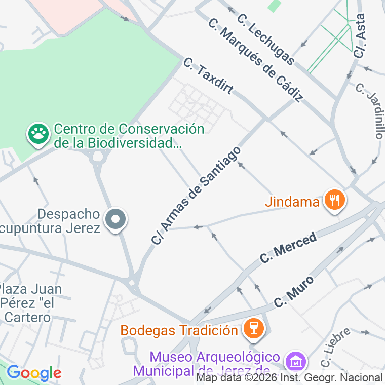 Código postal de Armas de Santiago en Jerez de la Frontera