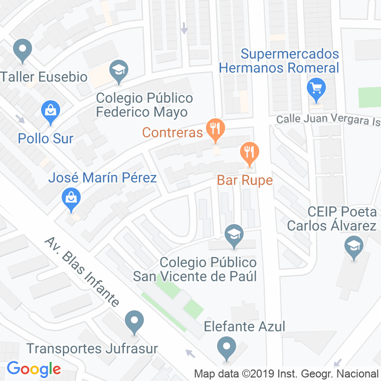 Código Postal calle Barriada Cerrofruto en Jerez de la Frontera